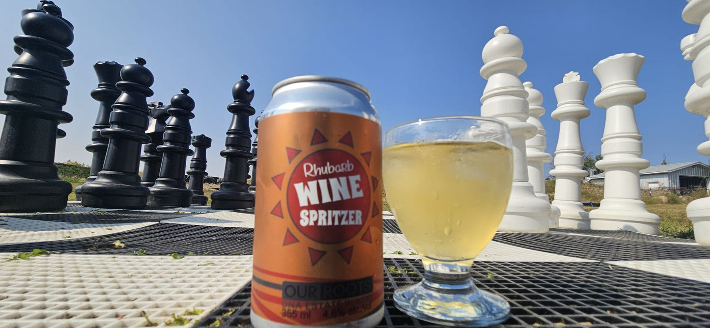 Rhubarb Wine Spritzer (Alcoholic)